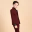 Luxury / Gorgeous Burgundy Boys Wedding Suits Rhinestone Tie Body Jewellery 2018