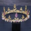 Fine Sukkertøyrosa Krystall Gull Blad Tiara 2018 Metall Rhinestone Bryllup Tilbehør
