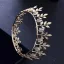 Enkla Guld Blad Tiara 2018 Metall Rhinestone Bröllop Tillbehör