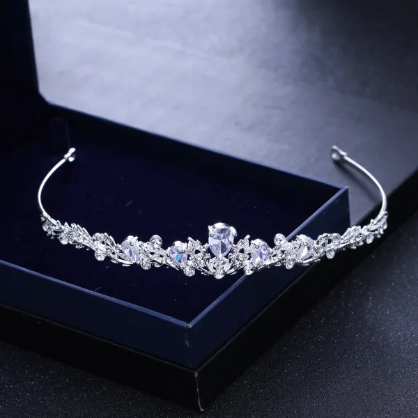 Classic Silver Tiara 2018 Metal Rhinestone Wedding Accessories