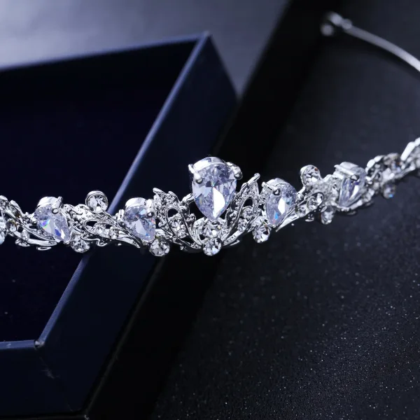Classic Silver Tiara 2018 Metal Rhinestone Wedding Accessories