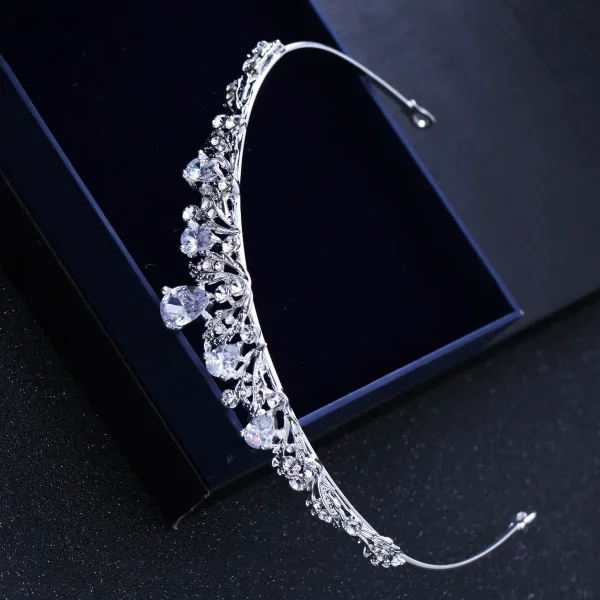 Classic Silver Tiara 2018 Metal Rhinestone Wedding Accessories