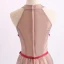 Chic / Beautiful Pearl Pink Red Homecoming Graduation Dresses 2017 A-Line / Princess Scoop Neck Strapless Sleeveless Appliques Flower Crystal Sash Tea-length Ruffle Backless Formal Dresses