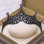 Vintage Barokowy Czarne Rhinestone Tiara 2018 Metal Ślub Akcesoria