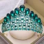 Luksus Grønn Rhinestone Tiara 2018 Metall Tilbehør