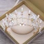 Flower Fairy Gold Metal Tiara 2018 Pearl Rhinestone Accessories