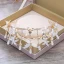Flower Fairy Gold Metal Tiara 2018 Pearl Rhinestone Accessories