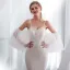 Modern / Fashion Ivory Summer Beach Wedding Dresses 2018 Trumpet / Mermaid Detachable Short Sleeve Spaghetti Straps Backless Crystal Beading Court Train Ruffle