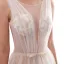 Remise Champagne Transparentes Robe De Mariée 2018 Princesse Encolure Dégagée Sans Manches Dos Nu Étoile Appliques En Dentelle Noeud Ceinture Tribunal Train Volants