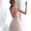 Remise Champagne Transparentes Robe De Mariée 2018 Princesse Encolure Dégagée Sans Manches Dos Nu Étoile Appliques En Dentelle Noeud Ceinture Tribunal Train Volants