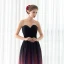 Farget Gradient-Farge Chiffon Selskapskjoler 2018 Prinsesse Kjæreste Uten Ermer Metall Sash Lange Buste Ryggløse Formelle Kjoler