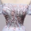 Chic / Beautiful Sky Blue Evening Dresses  2018 A-Line / Princess Off-The-Shoulder Short Sleeve Appliques Lace Pearl Rhinestone Crystal Floor-Length / Long Ruffle Backless Formal Dresses