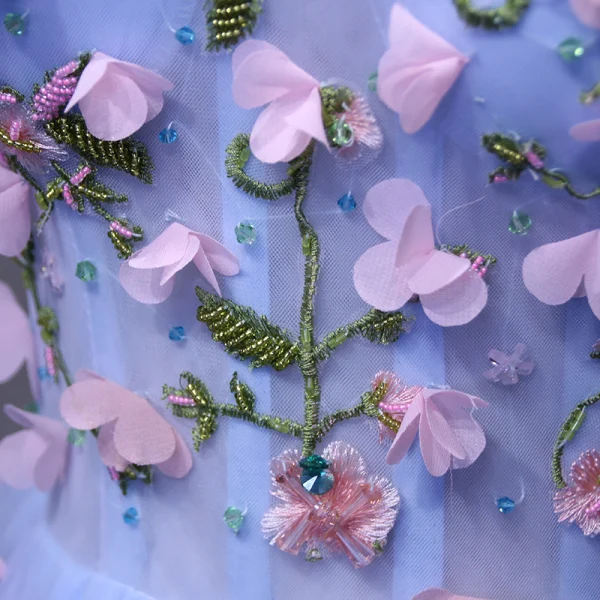 Chic / Beautiful Sky Blue Evening Dresses  2018 A-Line / Princess One-Shoulder Sleeveless Appliques Flower Beading Crystal Floor-Length / Long Ruffle Backless Formal Dresses