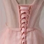 Schöne Pearl Rosa Abendkleider 2018 A Linie V-Ausschnitt 1/2 Ärmel Pailletten Perlenstickerei Schleife Stoffgürtel Lange Rüschen Rückenfreies Festliche Kleider