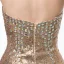 Sparkly Champagne Selskapskjoler 2018 Trompet / Havfrue Kjæreste Uten Ermer Rhinestone Paljetter Lange Buste Ryggløse Formelle Kjoler