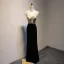 Sexy Royal Blue See-through Suede Evening Dresses  2018 Trumpet / Mermaid V-Neck Sleeveless Gold Sequins Rhinestone Floor-Length / Long Backless Formal Dresses
