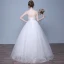 Chic / Belle Salle Robe De Mariée 2017 Paillettes En Dentelle Appliques Sans Manches épaules Longue Blanche Robe Boule