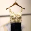 Sexy Royal Blue See-through Suede Evening Dresses  2018 Trumpet / Mermaid V-Neck Sleeveless Gold Sequins Rhinestone Floor-Length / Long Backless Formal Dresses