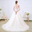 Simple Champagne Transparentes Robe De Mariée 2018 Princesse Encolure Dégagée Sans Manches Dos Nu Appliques En Dentelle Chapel Train Volants