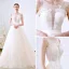 Simple Champagne Transparentes Robe De Mariée 2018 Princesse Encolure Dégagée Sans Manches Dos Nu Appliques En Dentelle Chapel Train Volants