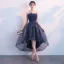 Bling Bling Marineblau Cocktailkleider 2018 A Linie Bandeau Ärmellos Glanz Pailletten Kristall Strass Asymmetrisch Rüschen Rückenfreies Festliche Kleider
