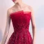 Bling Bling Marineblau Cocktailkleider 2018 A Linie Bandeau Ärmellos Glanz Pailletten Kristall Strass Asymmetrisch Rüschen Rückenfreies Festliche Kleider