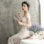 Charmant Ivory / Creme Durchsichtige Brautkleider / Hochzeitskleider 2018 Meerjungfrau Rundhalsausschnitt Lange Ärmel Applikationen Durchbohrt Spitze Kapelle-Schleppe