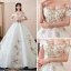 Schöne Weiß Brautkleider 2018 Ballkleid Off Shoulder Kurze Ärmel Rückenfreies Applikationen Mit Spitze Strass Kathedrale Schleppe Rüschen