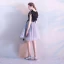 Modern / Fashion Black Homecoming Graduation Dresses 2017 A-Line / Princess Scoop Neck Short Sleeve Sash Short Ruffle Formal Dresses