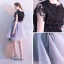 Modern / Fashion Black Homecoming Graduation Dresses 2017 A-Line / Princess Scoop Neck Short Sleeve Sash Short Ruffle Formal Dresses