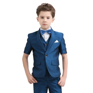 Eenvoudige Oceaan Blauw Das Ink Blauw Jongenspakken 2018