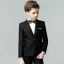 Modest / Simple Black Glitter Boys Wedding Suits 2018