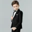 Modest / Simple Black Glitter Boys Wedding Suits 2018