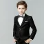 Modest / Simple Black Glitter Boys Wedding Suits 2018