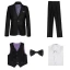 Modest / Simple Black Glitter Boys Wedding Suits 2018