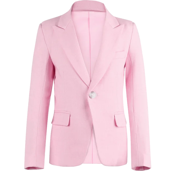 Simple Rose Bonbon Manches Longues Costumes De Mariage pour garçons 2018