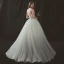 Unique Ivory / Creme Farbverlauf Grau Brautkleider 2018 Ballkleid Bandeau Ärmellos Rückenfreies Perle Lange Rüschen