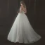 Unique Ivory / Creme Farbverlauf Grau Brautkleider 2018 Ballkleid Bandeau Ärmellos Rückenfreies Perle Lange Rüschen