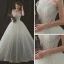 Unique Ivory / Creme Farbverlauf Grau Brautkleider 2018 Ballkleid Bandeau Ärmellos Rückenfreies Perle Lange Rüschen