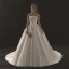 Modest / Simple Ivory Wedding Dresses 2018 Ball Gown Strapless Sleeveless Backless Royal Train Ruffle