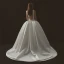 Sexy Ivoire Robe De Mariée 2018 Robe Boule V-Cou Sans Manches Dos Nu Cathedral Train Volants
