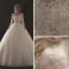 Chic / Belle Blanche Robe De Mariée 2018 Empire Encolure Dégagée 3/4 Manches Dos Nu Appliques Percé En Dentelle Paillettes Perlage Cathedral Train Volants