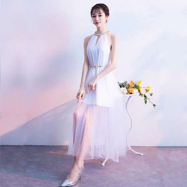 Modern / Fashion Summer Black Evening Dresses 2018 A-Line / Princess Rhinestone Scoop Neck Strapless Sleeveless Metal Sash Ankle Length Ruffle Formal Dresses