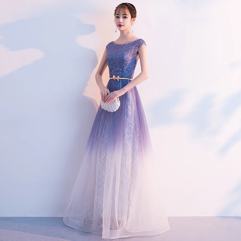 green emerald velvet dress Lavender Ruffle Evening Dresses Elegant Formal Dresses Long Sleeves,Sq –  Viniodress main image 0