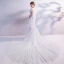 Erschwinglich Weiß Brautkleider / Hochzeitskleider 2018 Meerjungfrau Off Shoulder Spaghettiträger Kurze Ärmel Rückenfreies Applikationen Spitze Perlenstickerei Pailletten Kapelle-Schleppe Rüschen