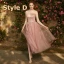 Chic / Beautiful Pearl Pink Bridesmaid Dresses 2018 A-Line / Princess Appliques Pierced Lace Ankle Length Ruffle Wedding Party Dresses
