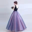 Chic / Beautiful Navy Blue Prom Dresses 2018 A-Line / Princess V-Neck Sleeveless Appliques Lace Pearl Floor-Length / Long Ruffle Backless Formal Dresses