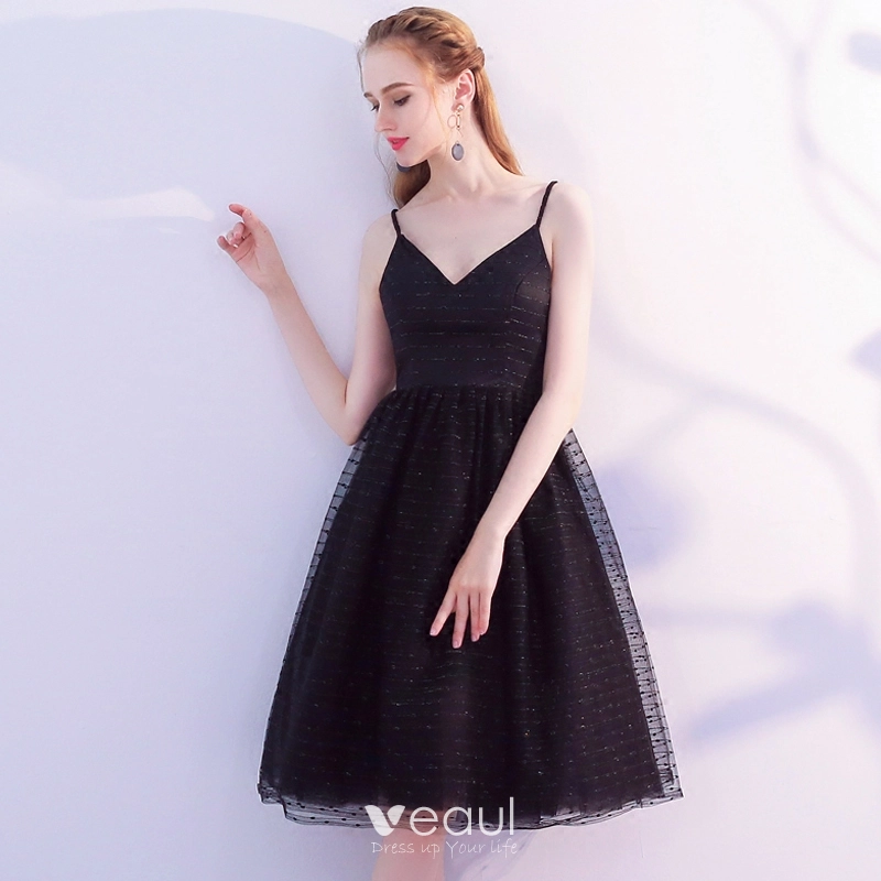 Simple black prom dress 2018 on sale