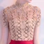 Luxury / Gorgeous Red Evening Dresses  2018 A-Line / Princess High Neck Short Sleeve Rhinestone Beading Sequins Floor-Length / Long Ruffle Formal Dresses