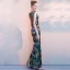 Coloré Multi-Couleurs Paillettes Robe De Soirée 2018 Trompette / Sirène Encolure Dégagée Sans Manches Transparentes Dos Nu Longue Robe De Ceremonie